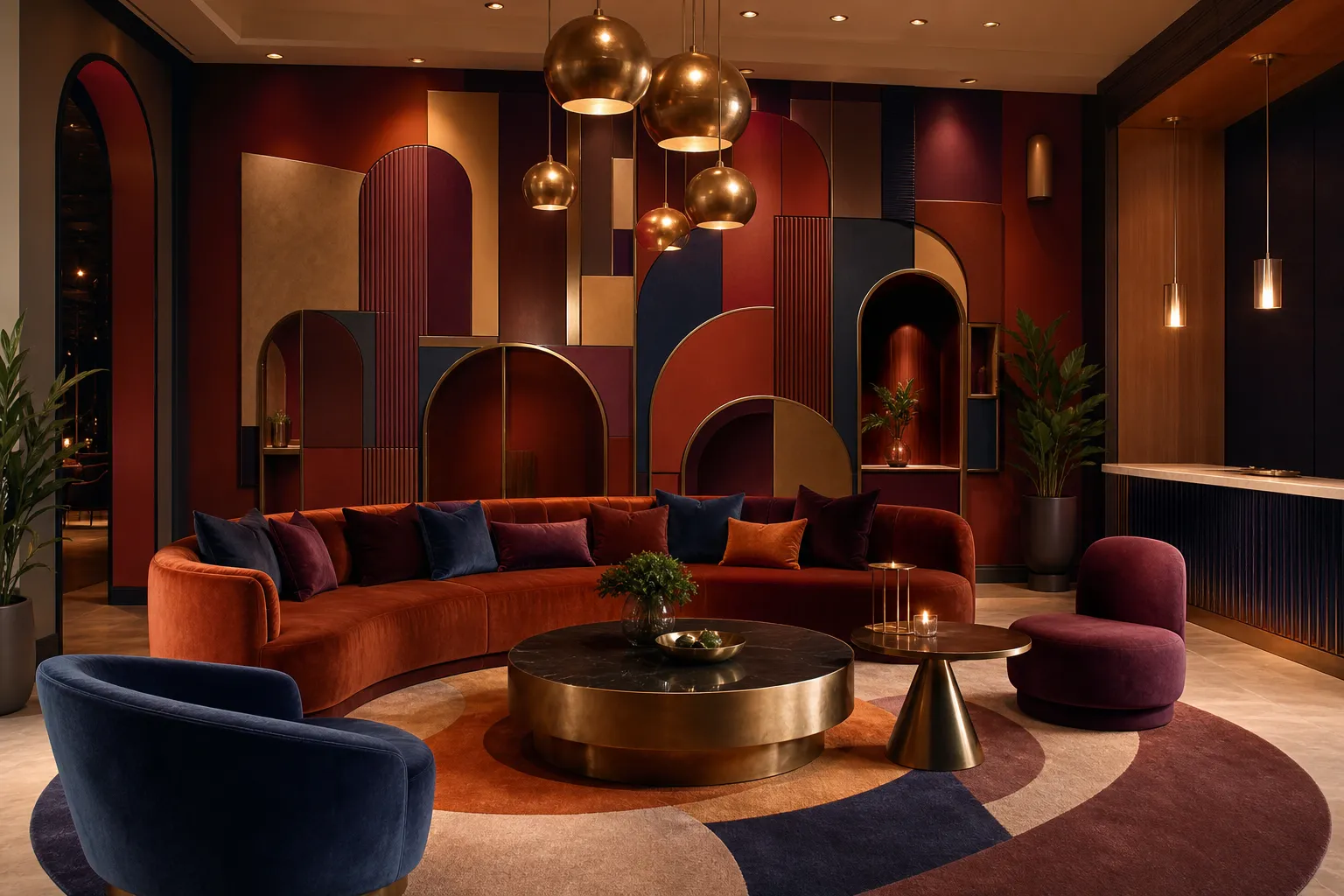 Theme room for a Florida business guest experience space.