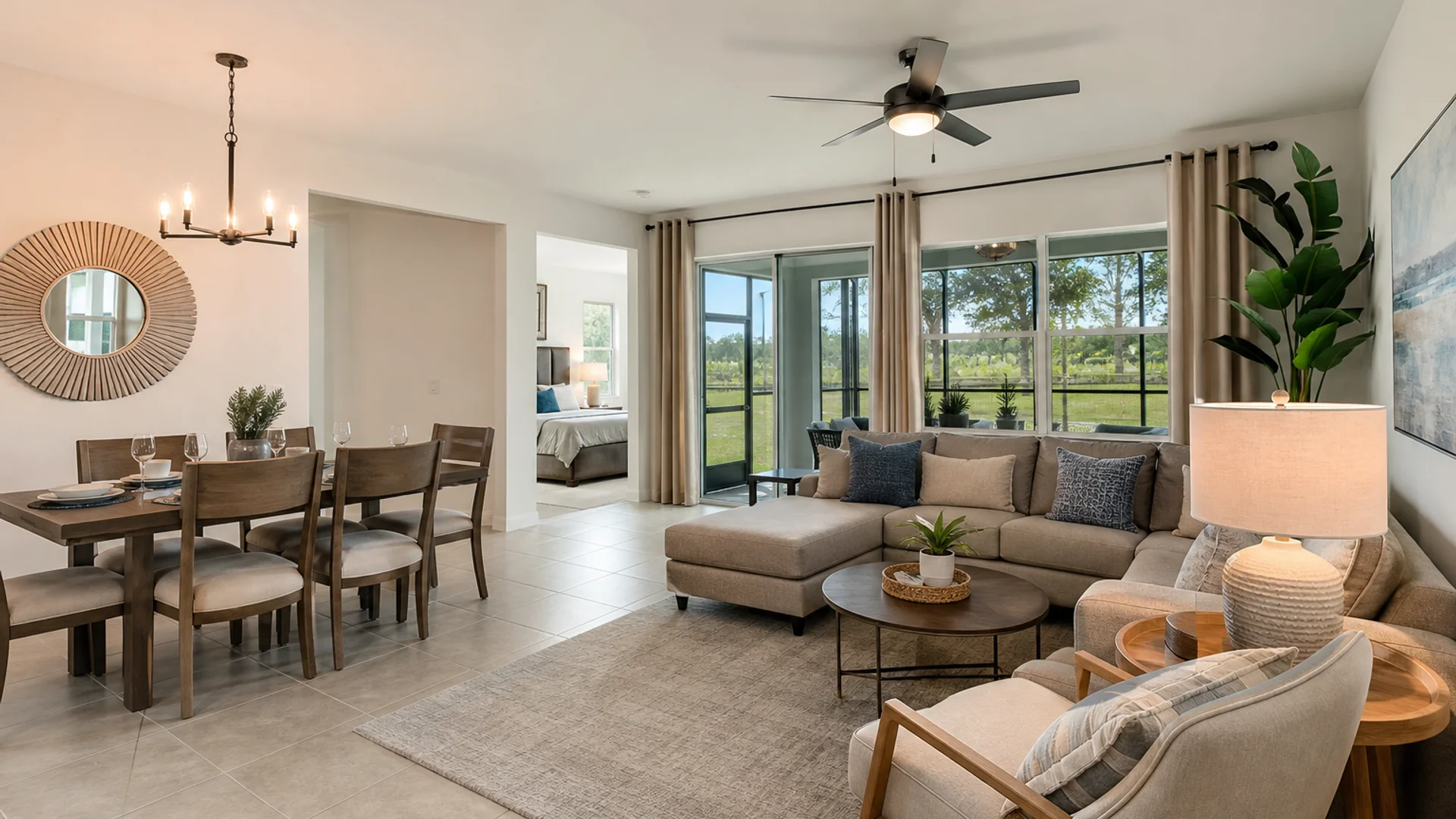 Davenport Airbnb setup with turnkey vacation rental furniture.
