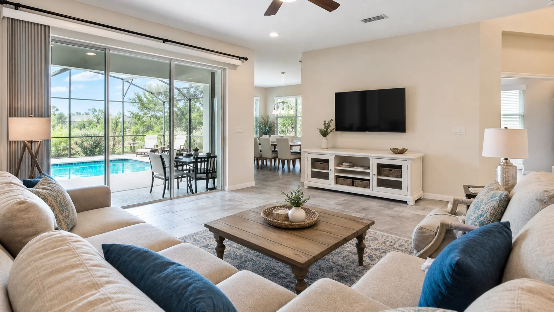 Kissimmee Airbnb setup with guest-ready vacation rental furniture.