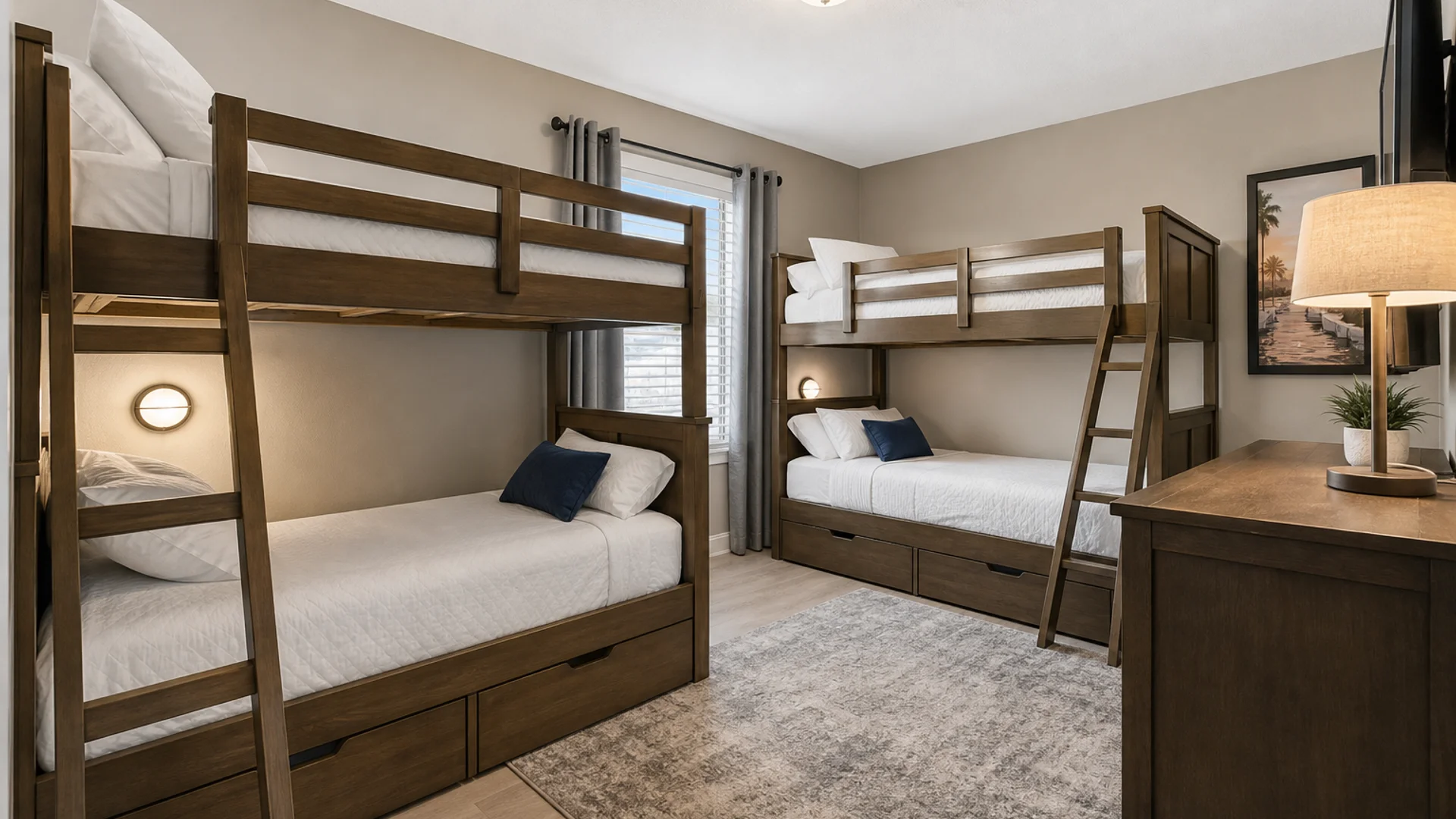 Kissimmee Airbnb bedroom setup optimized for guest sleep count.