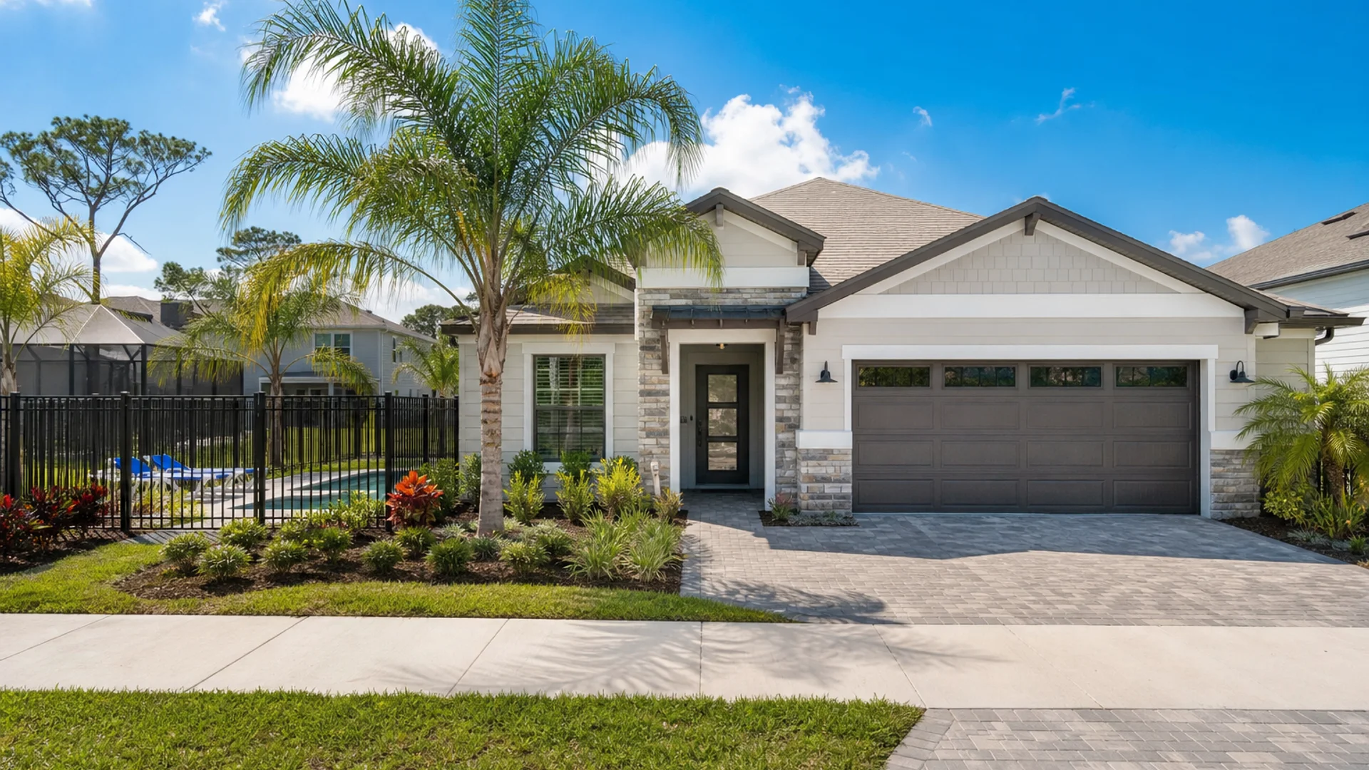 New Central Florida resort community home prepared for Airbnb setup.