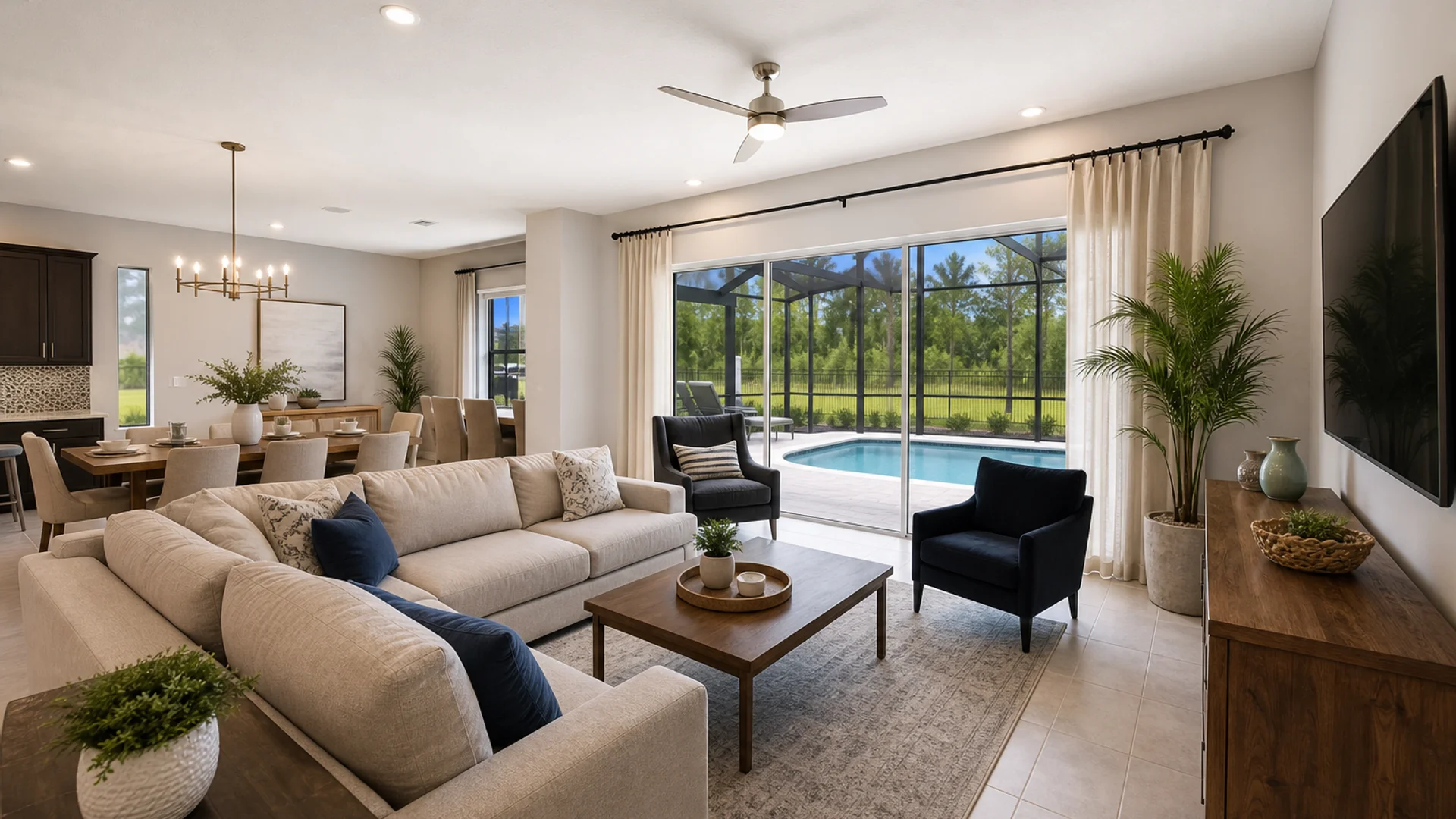 Finished new construction Airbnb furnished and guest-ready in Central Florida.