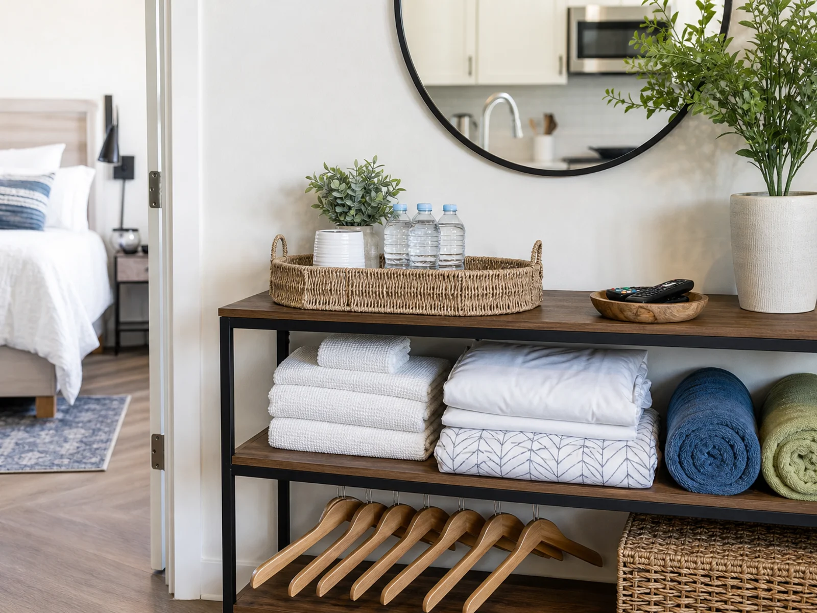 Guest essentials prepared for a Central Florida vacation rental launch.