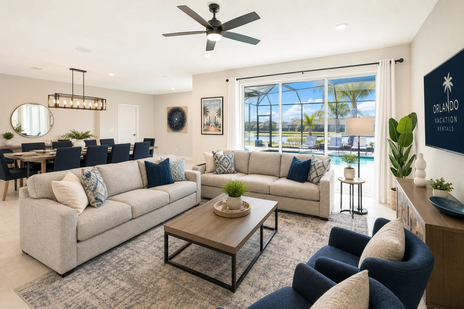 Orlando Airbnb Interior Design vs. Turnkey Vacation Rental Furnishing