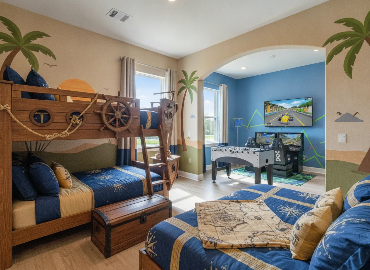 Orlando area vacation rental: Two themed or bunk plus game (step 2)