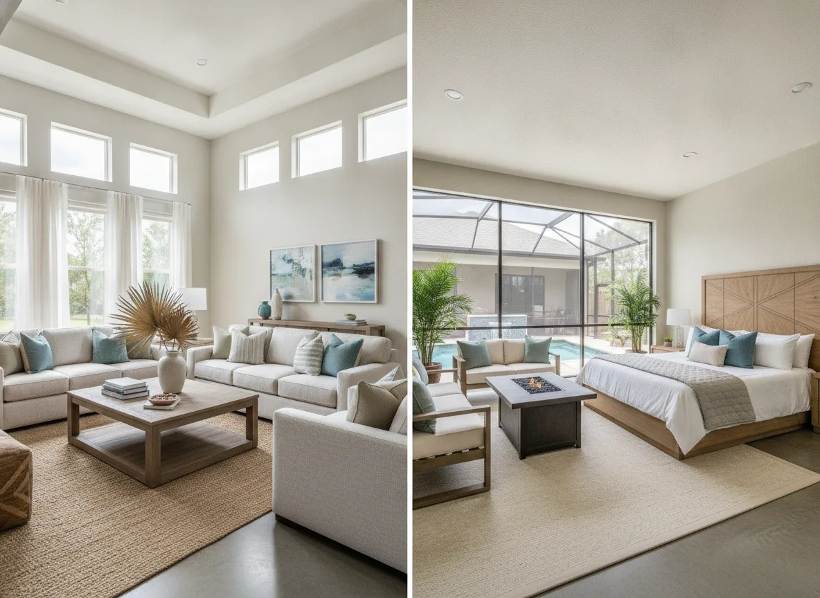 Orlando area vacation rental: Luxury estate floor (step 1)