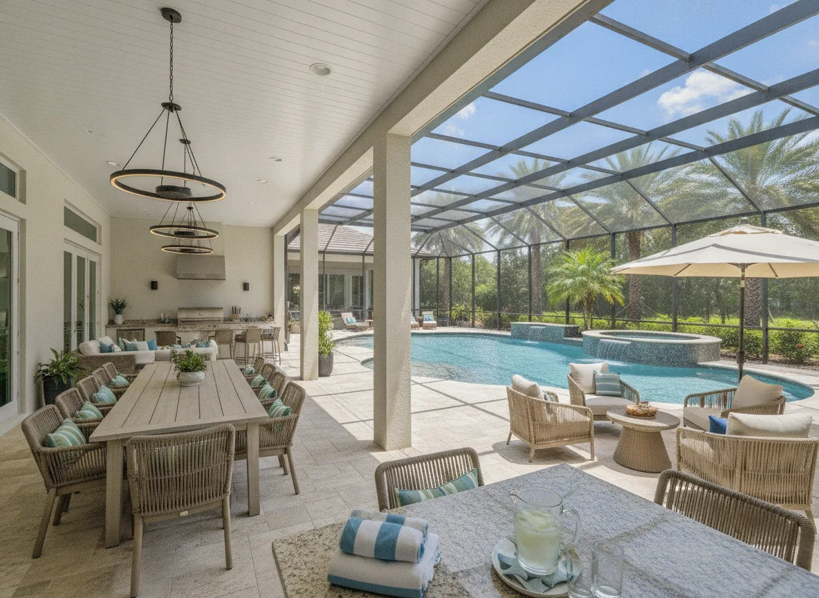 Orlando area vacation rental: Outdoor zones (step 4)