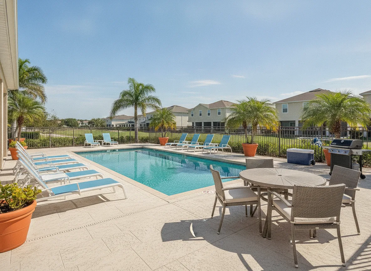 Outdoor and pool deck (step 4)