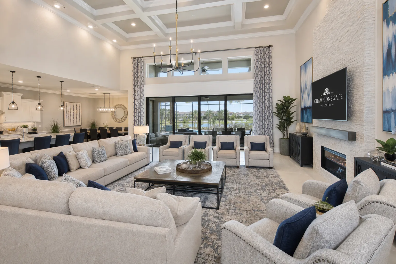 Orlando area vacation rental: Match the Oasis Club baseline indoors (step 1)