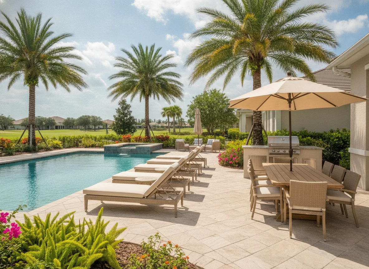 Outdoor and pool deck (step 4)