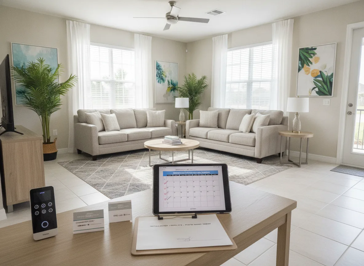 Orlando area vacation rental: Access and CO timing (step 2)