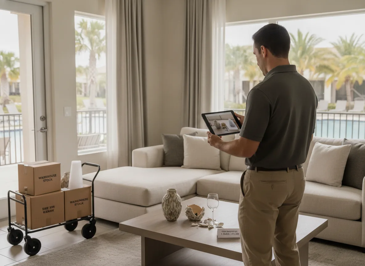 Orlando area vacation rental: Damage and shortage protocol (step 3)