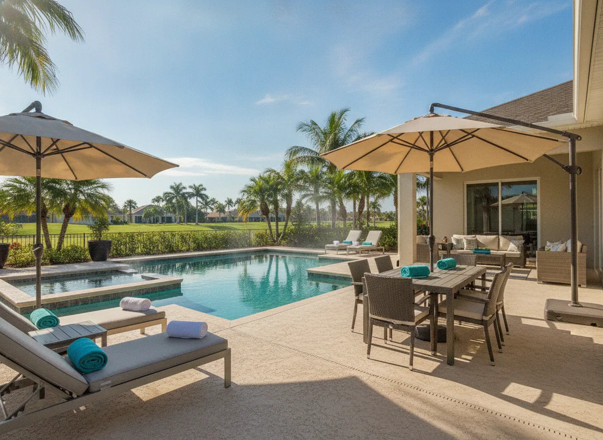 Outdoor and pool deck (step 4)