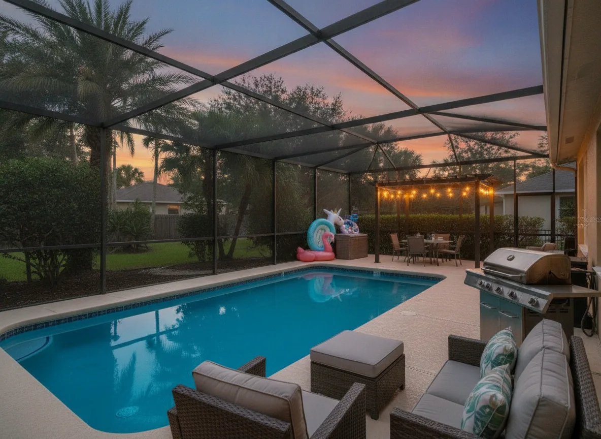 Orlando area vacation rental: Outdoor twilight pass (step 4)
