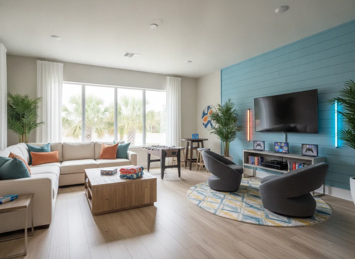 Orlando area vacation rental: Game flex rooms (step 4)