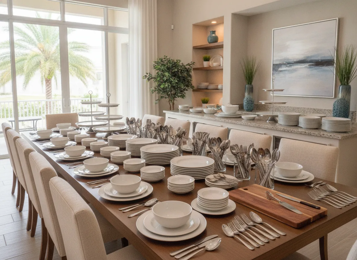 Orlando area vacation rental: Serveware depth (step 3)
