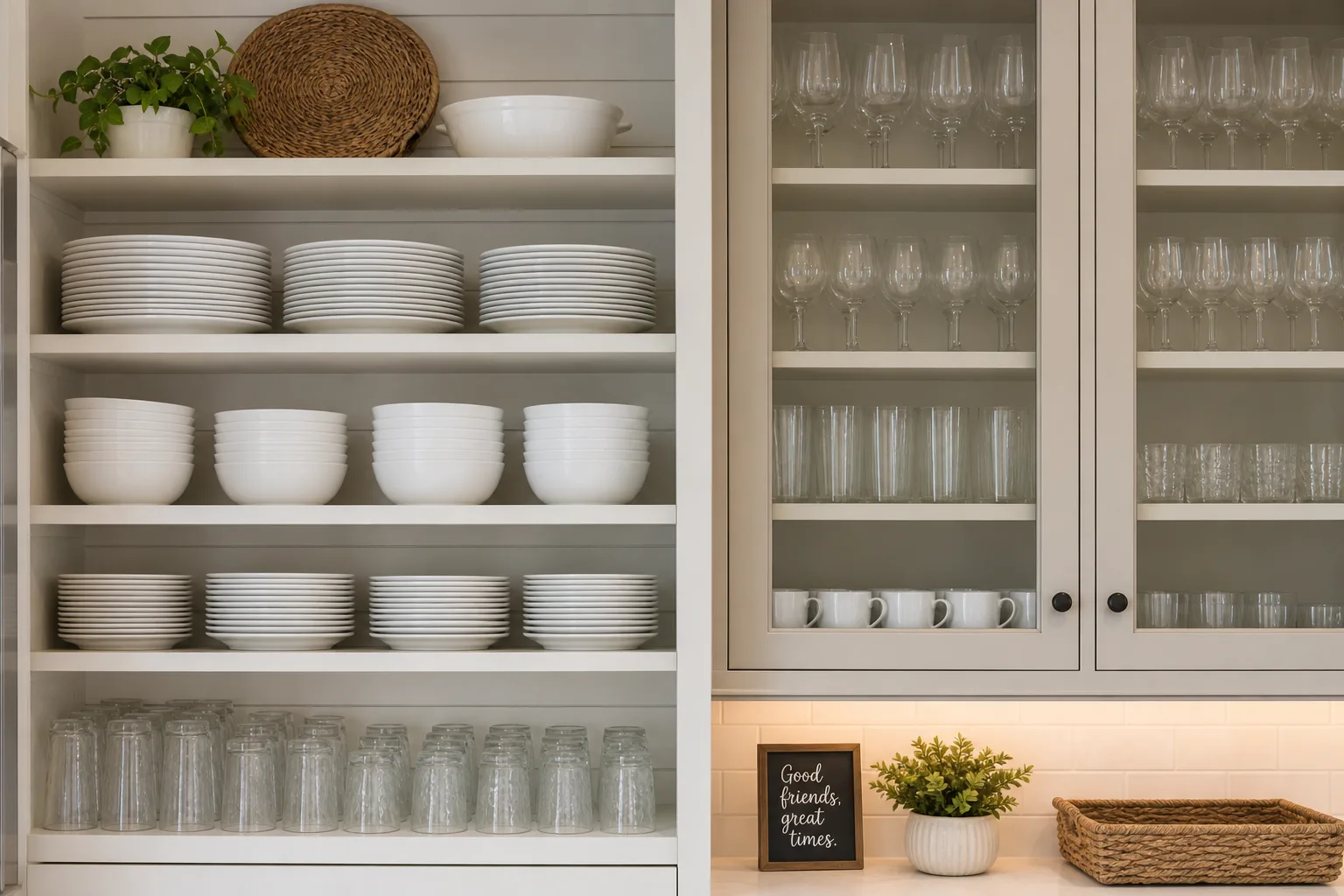 Plates, bowls & glassware (step 3)
