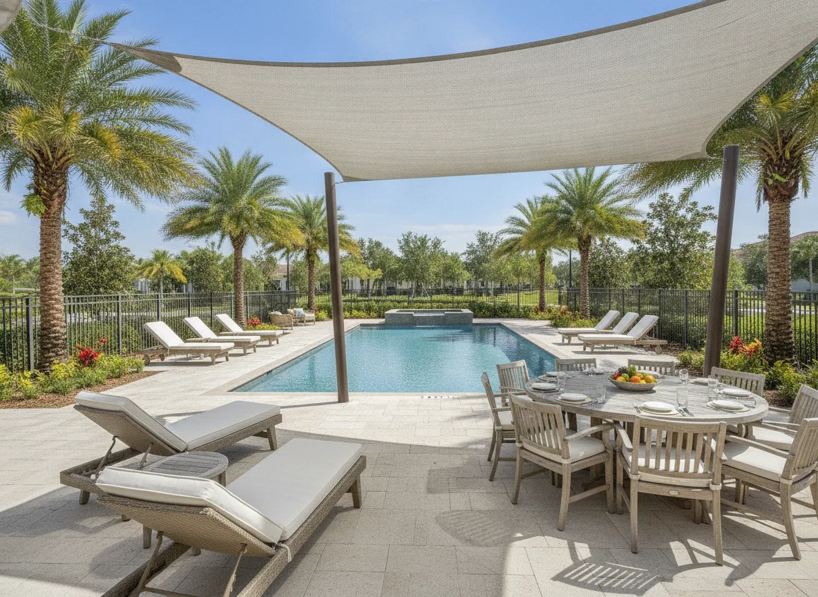 Outdoor and pool deck (step 4)