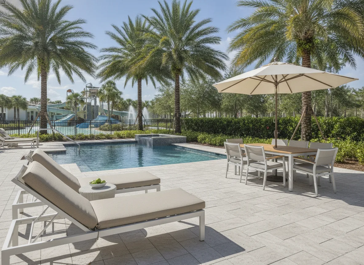 Orlando area vacation rental: Pool deck parity (step 3)