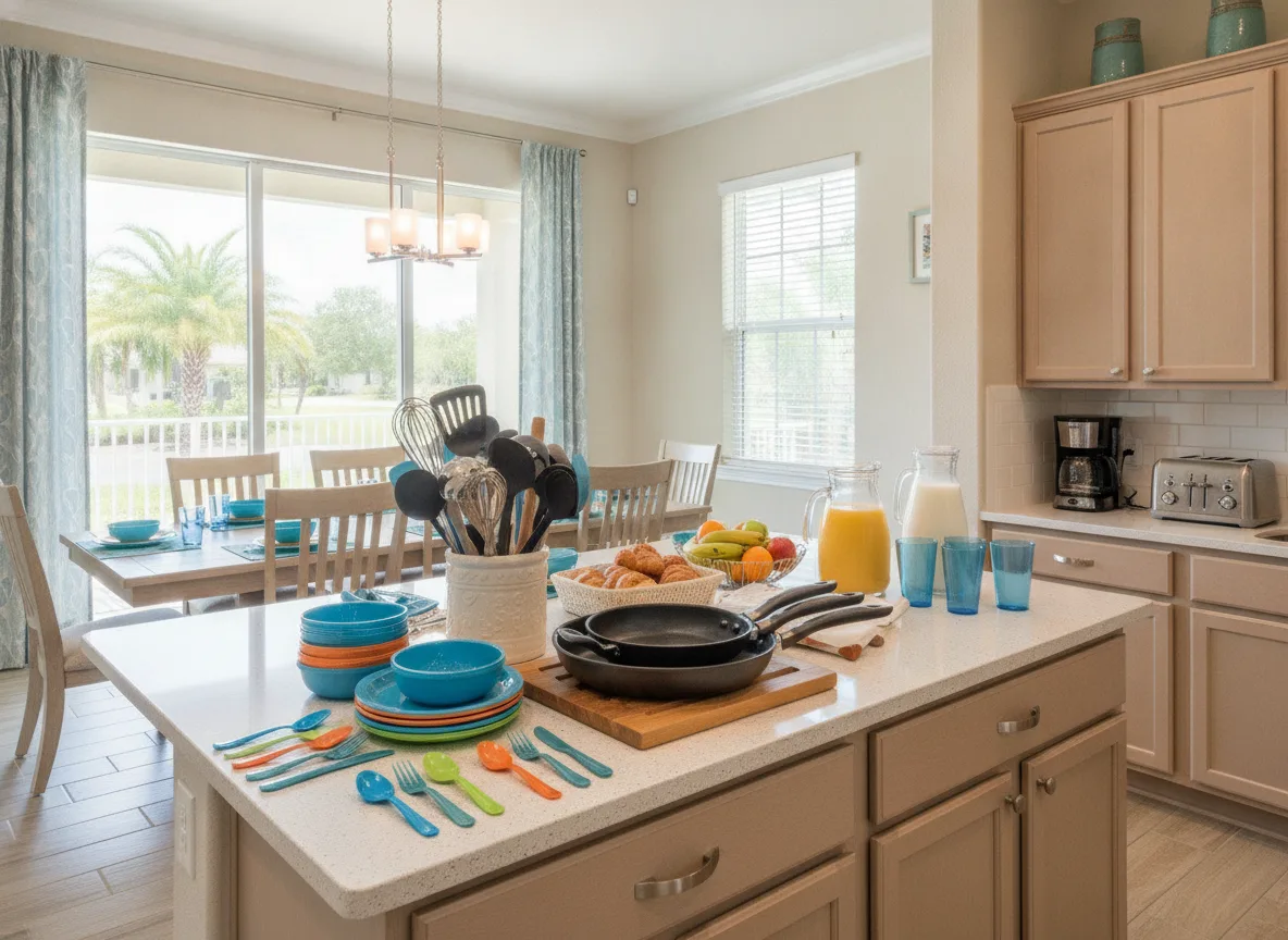 Orlando area vacation rental: Housewares for family cooking (step 4)