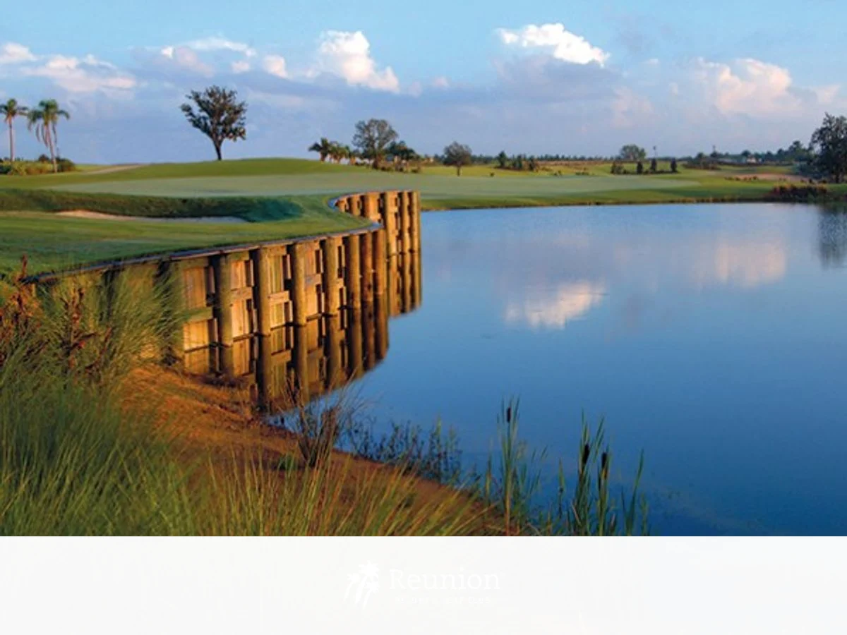 Reunion Resort golf course and luxury resort amenity aerial
