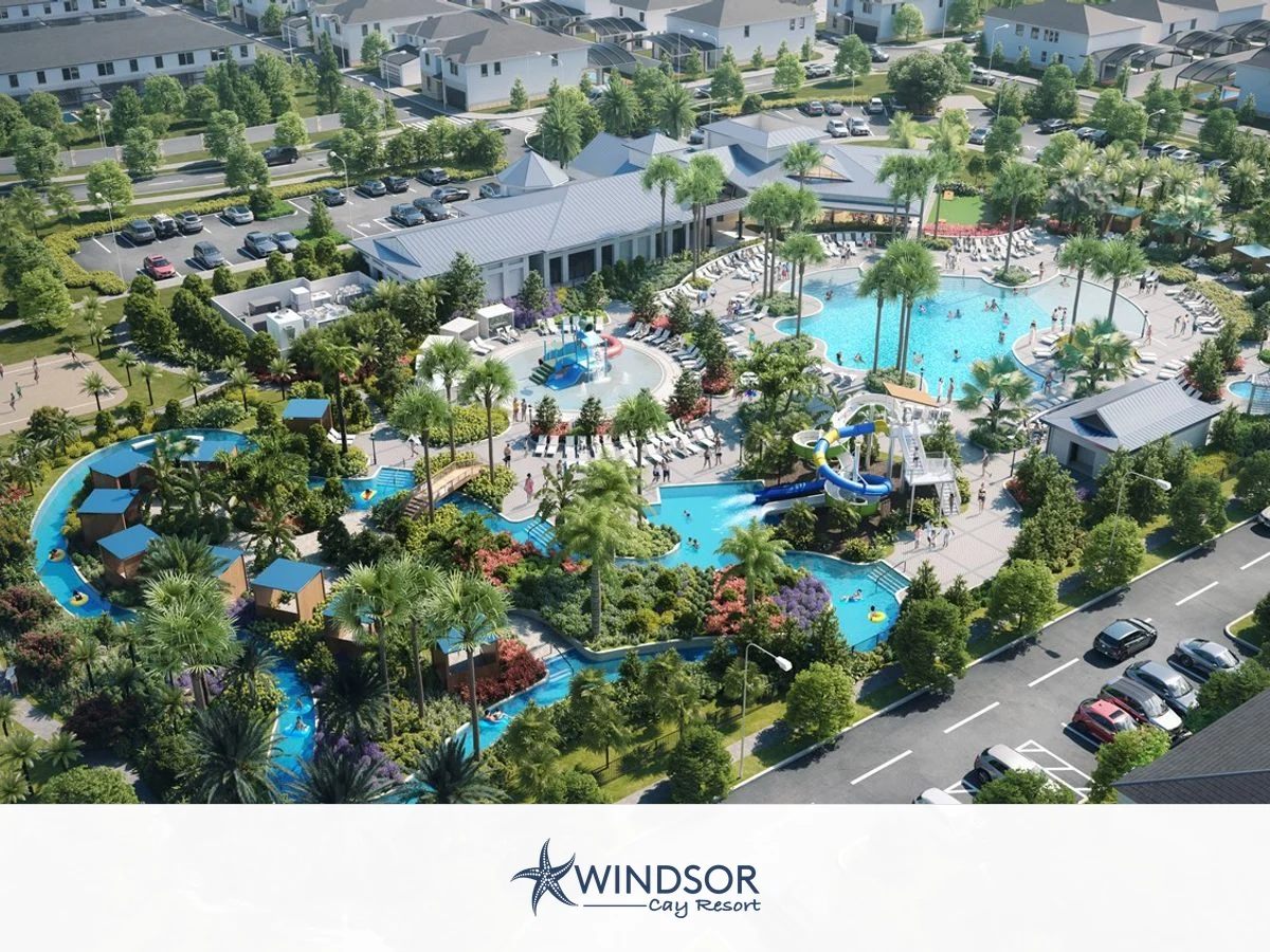 Central Florida vacation rental community model home furnishing context