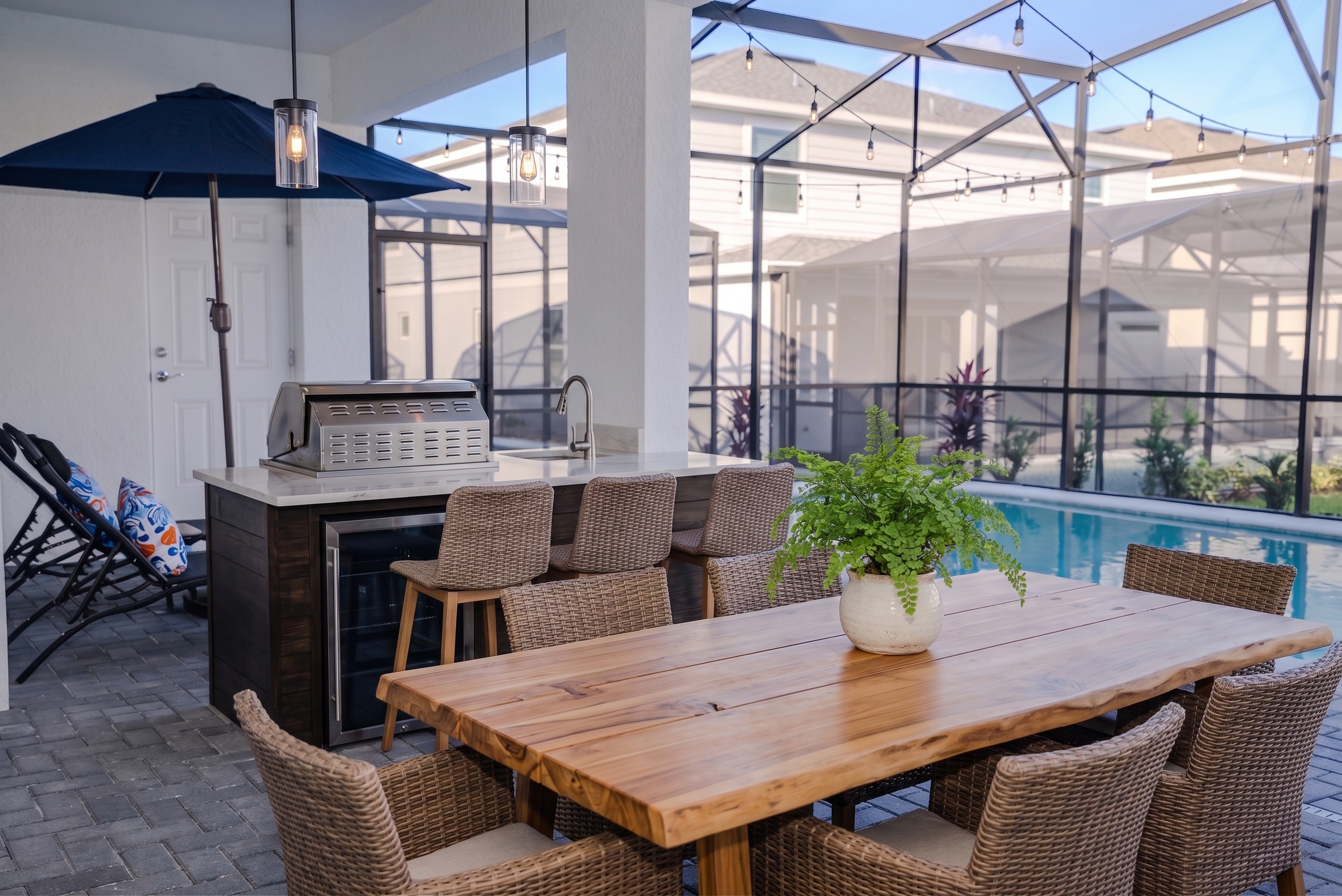 Summer kitchen design concept visualized over FPUSA project property