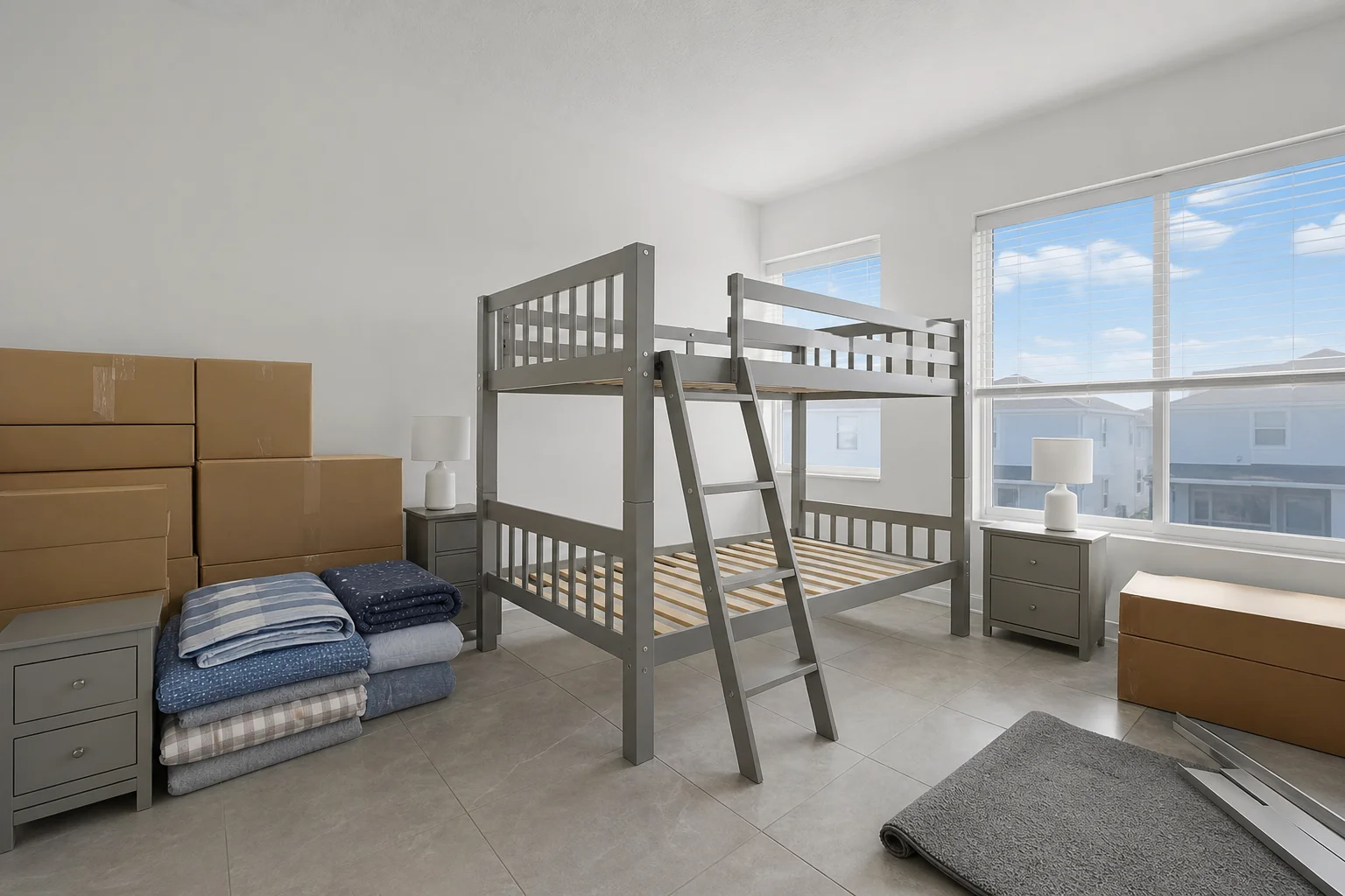 Theme room setup for a new Windsor Cay vacation rental.