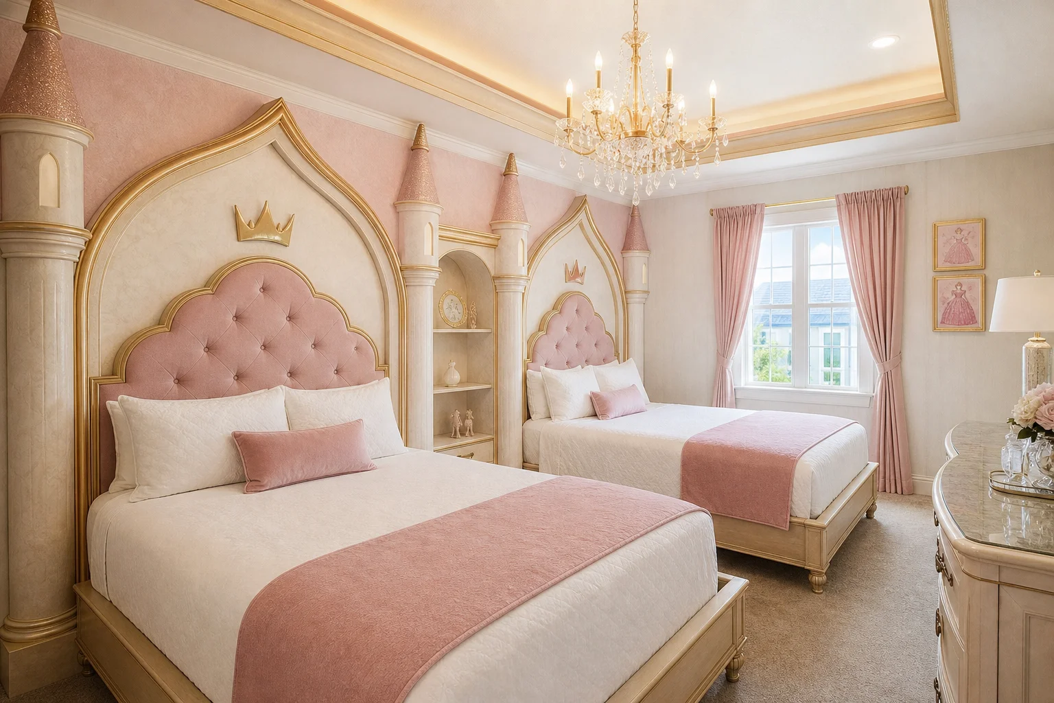 Princess-inspired kids suite in a Central Florida vacation rental
